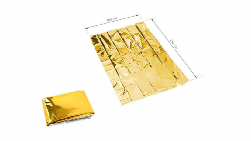 Termoizolační folie zlatá 160x210 cm